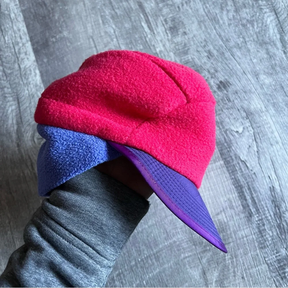 Vintage Patagonia Synchilla Duckbill Fleece Cap Retro Colorblock Hat USA